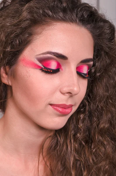 Modello con trucco luminoso — Foto Stock