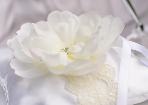 Beyaz yapay çiçek — Stok fotoğraf