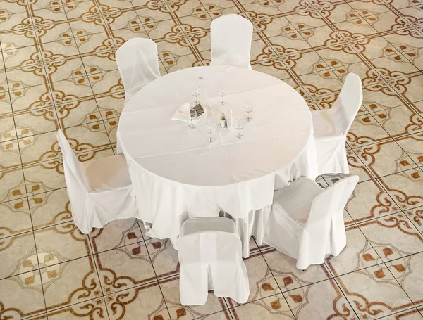 Table in banquet hall — Stock Photo, Image