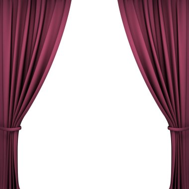 Kırmızı kadife tiyatro perdeler
