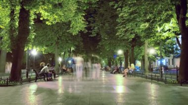 zaman atlamalı stroll Bulvarı geceleri