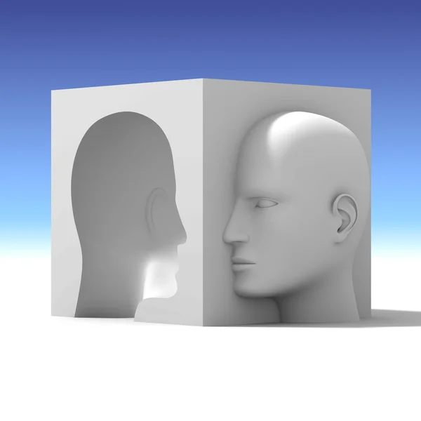 Two Opposite Face — Stock Photo, Image