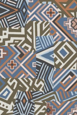 Halı ve Halı tasarımı sıkıntılı desen ve modern renklerle