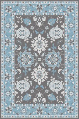 Halı ve Halı tasarımı sıkıntılı desen ve modern renklerle