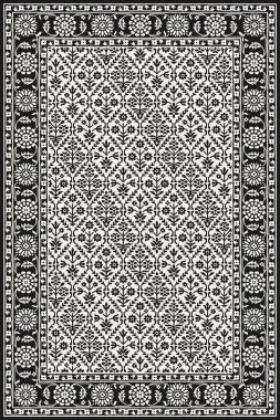 Halı ve Halı tasarımı sıkıntılı desen ve modern renklerle