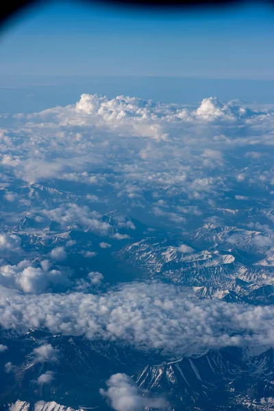 Pemandangan awan dari pesawat. — Stok Foto
