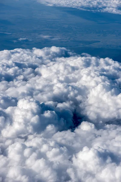 Vista das nuvens do plano — Fotografia de Stock