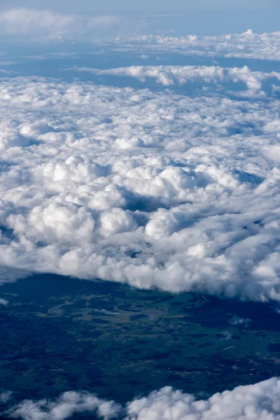 Vista das nuvens do plano — Fotografia de Stock