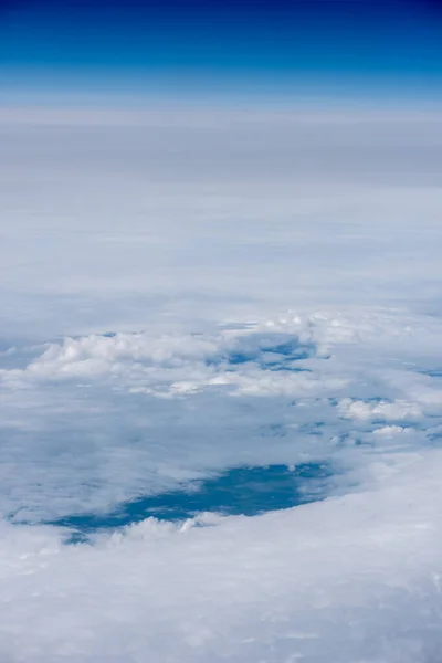 Vista das nuvens do plano — Fotografia de Stock