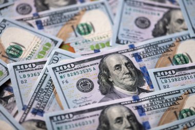 Amerika Birleşik Devletleri 'nin arka planında birçok banknot