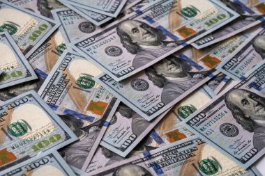 Amerika Birleşik Devletleri 'nin arka planında birçok banknot