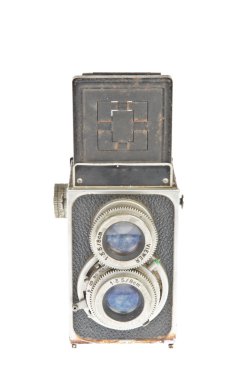 iki lens ile eski fotoğraf makinesi