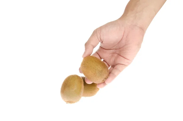 Kiwi-Früchte in der Hand — Stockfoto