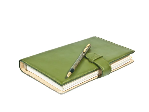 Gröna notebook — Stockfoto