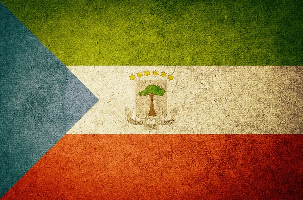 Grunge σημαία της Ισημερινής Γουινέας — Φωτογραφία Αρχείου