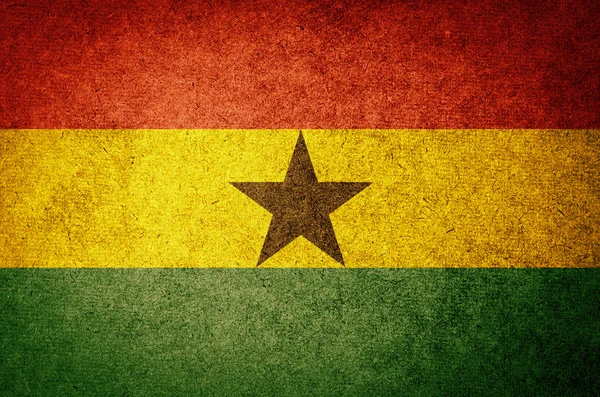 Bandeira grunge de ghana — Fotografia de Stock