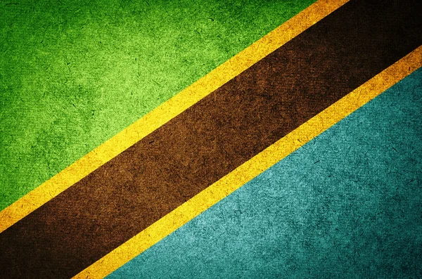 Grunge vlag van tanzania — Stockfoto