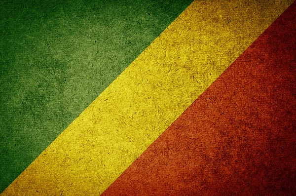Vlag van Congo-Brazzaville — Stockfoto
