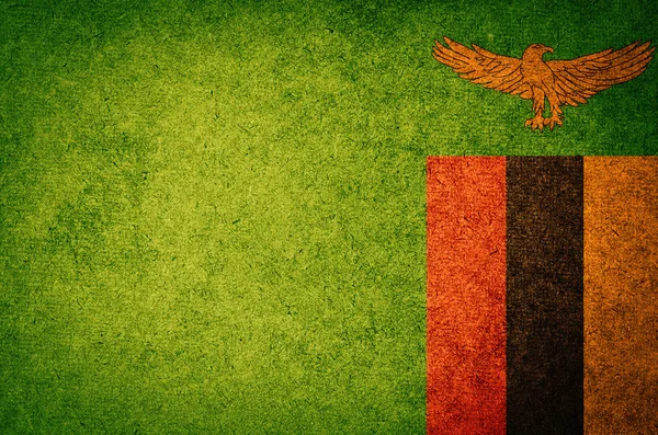Bandeira Grunge de Zâmbia — Fotografia de Stock