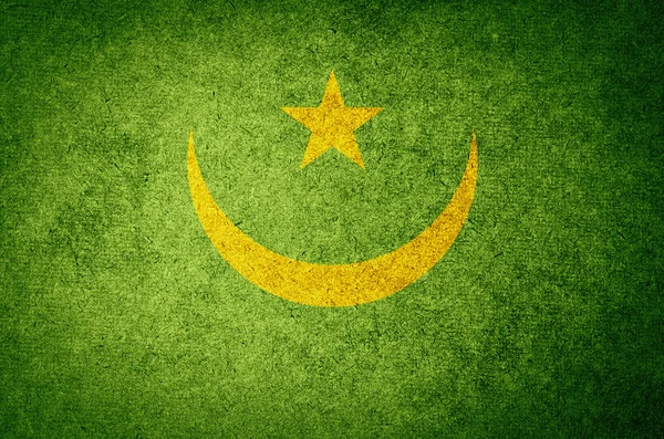 Grunge vlag van Mauritanië — Stockfoto