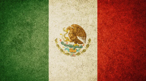 Meksika 'nın Grunge bayrağı — Stok fotoğraf