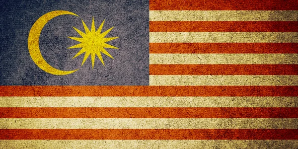 Bandeira Grunge de Malaysia — Fotografia de Stock