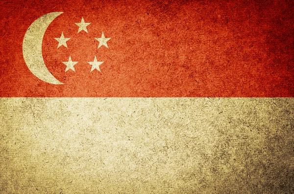 Bandeira Grunge de Singapore — Fotografia de Stock