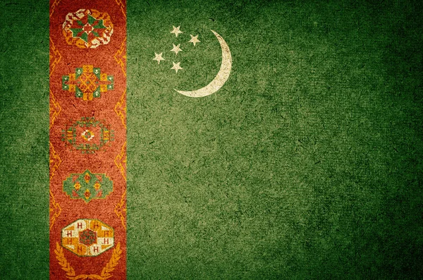 Bandera de Grunge de Turkmenistán —  Fotos de Stock