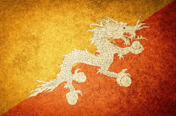 Grunge Flag of Bhutan — Stock Photo, Image