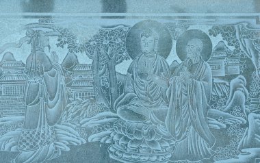 Buda chines, mermer, yerli Çin tarzı taş oyma oyma