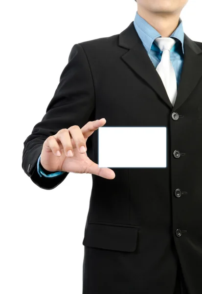 Businessman hand holding business card — Stock Photo, Image
