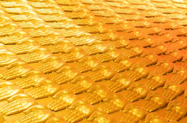 Textura fundo de Guan Yin com dez mil mãos no templo — Fotografia de Stock