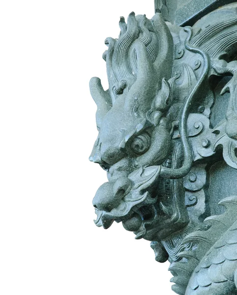庙里的石头中国龙雕像 — 图库照片