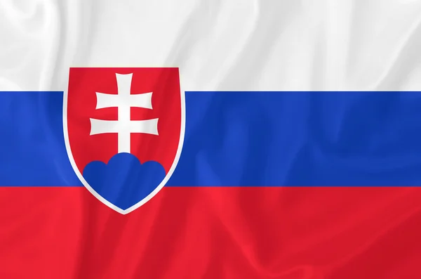 Slovakias flagg – stockfoto