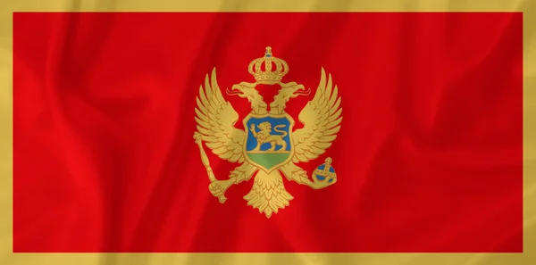 Montenegró zászló — Stock Fotó