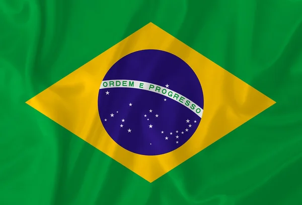 Brazilië Vlag — Stockfoto