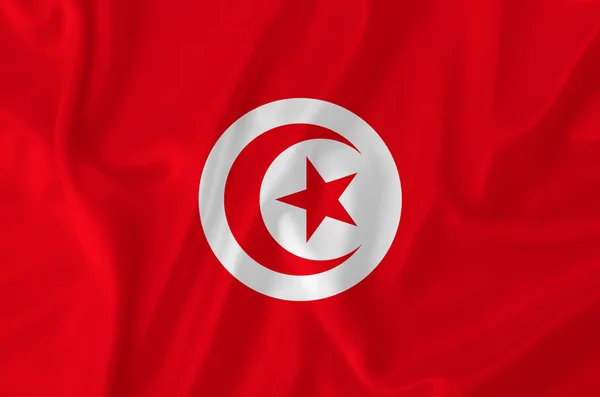 Flaga Tunezji — Zdjęcie stockowe