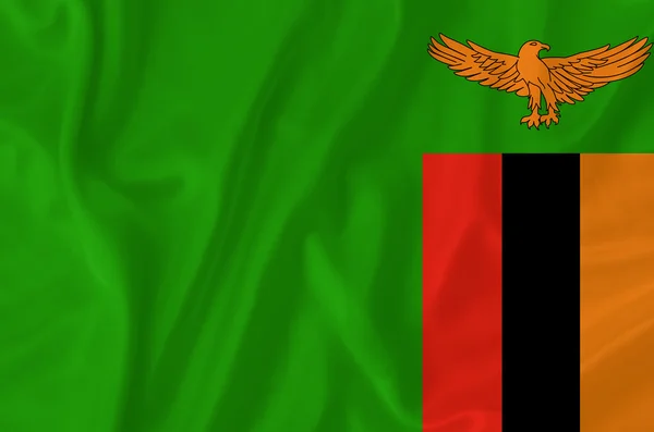 Zambia flagga — Stockfoto