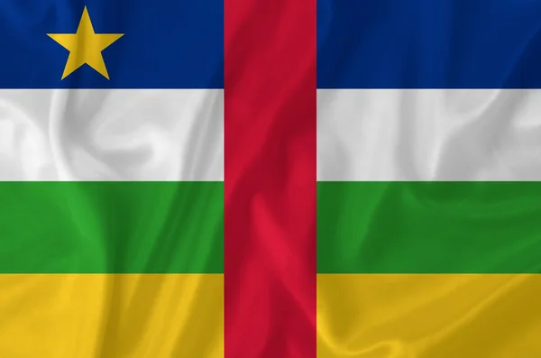 Den Centralafrikanske Republiks flag - Stock-foto