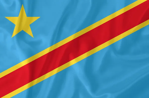 Democratische Republiek Congo Vlag — Stockfoto