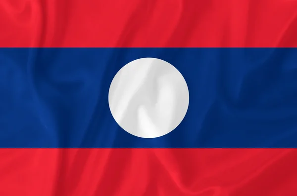Vlajka Laosu — Stock fotografie