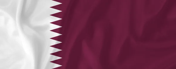 Katarská vlajka — Stock fotografie