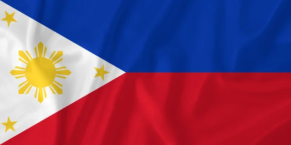 Philippinische Flagge — Stockfoto