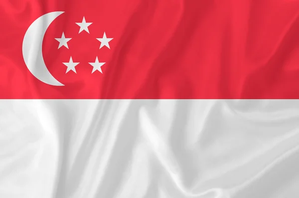 Bandeira de Singapura — Fotografia de Stock