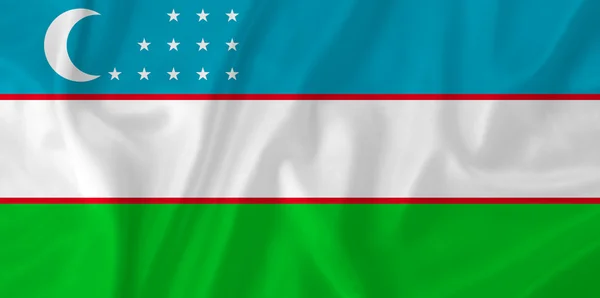 Bandeira do Usbequistão — Fotografia de Stock
