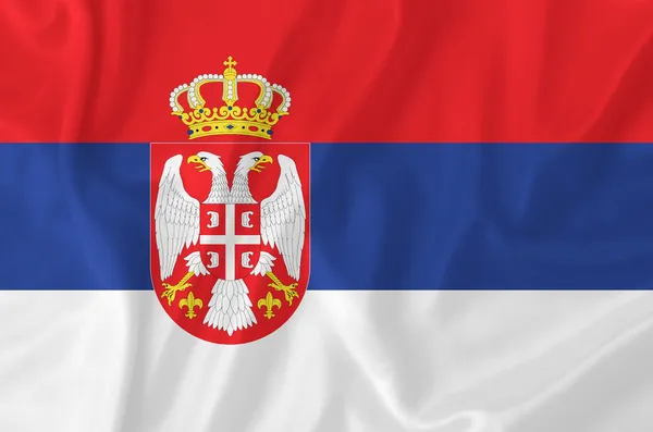 Bandera de Serbia Imágenes de stock libres de derechos