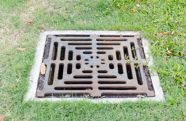 Drain on filed — Stock Photo, Image