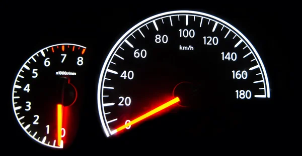 Speedometer and rpm — Stock Photo, Image