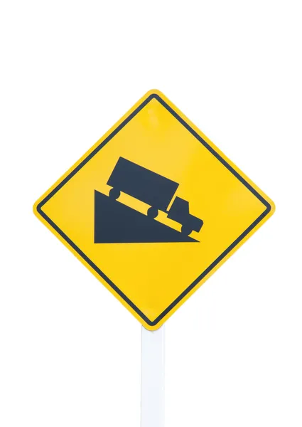 Steep grade hill traffic sign — Stock Photo, Image