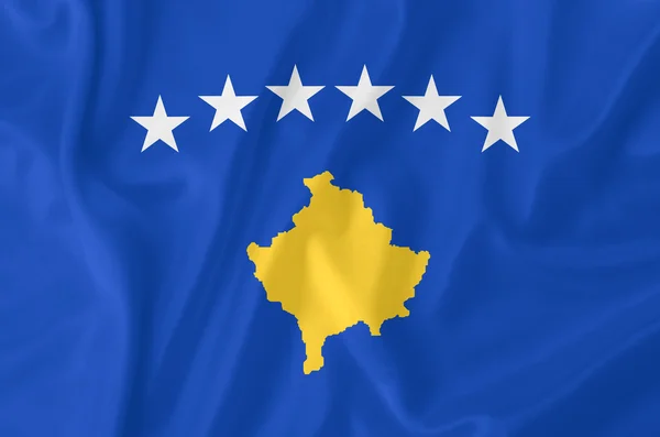 Vlag van Kosovo — Stockfoto